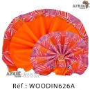 Pagne CHIGANVY jaune orange 100% coton 6 yards