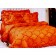 Draps 3 places 3 pièces -1 couvre lit- 2 coussins multicolore à carreaux