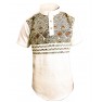 chemise homme tissus et pagne wooding noir-jaune manche courte