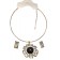 Ras de cou plaqué or avec boucle d'oreille à perle" noir"