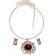 ras de cou dorée avec une medaille en fleur +les boucles d'oreilles