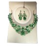 Parrure "vert" à perle avec boucle d'oreile