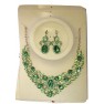Parrure "vert" sintillante avec boucle d'oreile