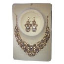 Parrure à pierre dorée avec boucle d'oreille