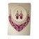 Parrure "rose" à pierre avec boucle d'oreille