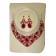 Parrure rouge à pierre dorée avec boucle d'oreille