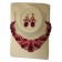 Parrure rouge à  grosse pierre avec boucle d'oreille