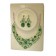 Parrure "vert" à pierre avec boucle d'oreille