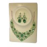 Parrure "vert" à pierre avec boucle d'oreille