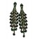 boucles d'oreilles en pierres vertes scintillantes