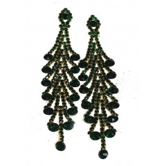 boucles d'oreilles en pierres vertes scintillantes