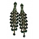 boucles d'oreilles en pierres vertes scintillantes