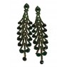 boucles d'oreilles en pierres vertes scintillantes