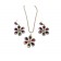 Ensembles bijoux plaqué  avec des pierres "vert,rose,bleu""