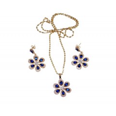 Ensembles bijoux plaqué  avec des pierres "bleu"