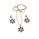 Ensembles bijoux plaqué  avec des pierres "bleu"