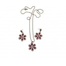 Ensembles bijoux plaqué  avec des pierres "rouge"