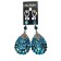 boucles d'oreilles en pierres bleues claires scintillantes
