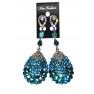 boucles d'oreilles en pierres bleues claires scintillantes