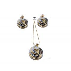 Ensembles bijoux plaqué  avec boucles d'oreilles en spirale