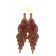 boucles d'oreilles  perlées de couleur rouge avec grosse pierre scintillantes
