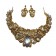 Parrure  dorée à pierre scintillante avec boucle d'oreille