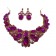 Parrure à pierre scintillante" violet" avec boucle d'oreille