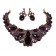 Parrure à pierre scintillante"violet" avec boucle d'oreille