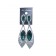 Boucle d'oreilles agentée à pierre" bleu" "new fashion"