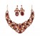 Parrure "rouge" à pierre avec boucle d'oreille