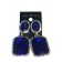 boucles d'oreilles en pierre bleue eclatante