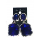 boucles d'oreilles en pierre bleue eclatante