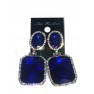 boucles d'oreilles en pierre bleue eclatante