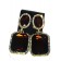 boucles d'oreilles en pierre orangée eclatante