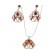 Ensembles bijoux plaqué  avec boucles d'oreilles à pierre rose