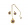 Ensembles bijoux plaqué  avec boucles d'oreilles à pierre argentée"violet"