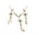 Ensembles bijoux plaqué  avec boucles d'oreilles en coeur à pierre"vert"