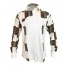 Chemise en tissu manche longue blanc et pagne woodin marron ,noir, jaune
