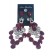 Boucle d'oreilles agentées à grosse  pierre rouge "new fashion"