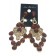 Boucle d'oreilles dorées à pierre jaune "new fashion"