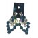 Boucle d'oreilles agentées à pierre bleue "new fashion"