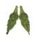Boucle d'oreilles dorée à pierre" vert"scintillante