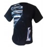 chemise homme noir melangé a du pagne wooding manche courte