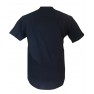 chemise homme noir melangé a du pagne wooding manche courte