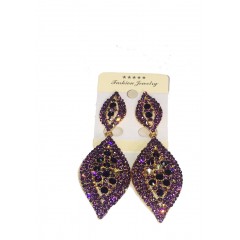 Boucle d'oreilles dorée à pierre scintillante"fashion jewelry