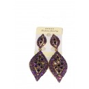 Boucle d'oreilles dorée à pierre scintillante"fashion jewelry