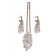 Ensembles bijoux plaqué  avec boucles d'oreilles en pierre" scintillant"