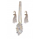 Ensembles bijoux plaqué  avec boucles d'oreilles en pierre" scintillant"