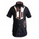chemise homme noir melangé a du pagne wooding manche courte