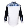 chemise homme noir melangé a du pagne wooding manche courte